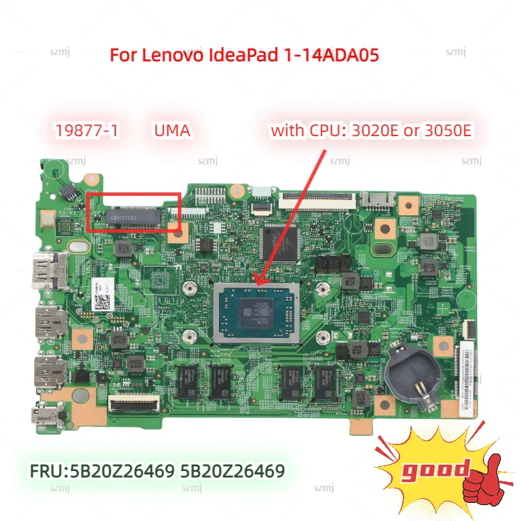 Lenovo IdeaPad 1-14ADA05 Ʈ  19877-1  FRU:5B20Z26469, CPU 3020E 3050E UMA 100% ׽Ʈ ۾